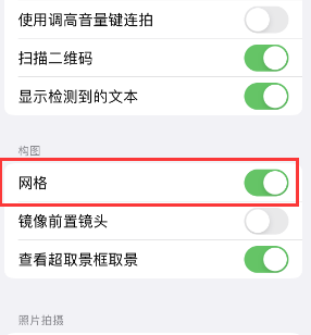 开福苹果手机维修网点分享iPhone如何开启九宫格构图功能 